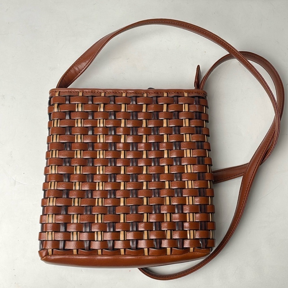 Nine West Vintage Brown Woven Crossbody